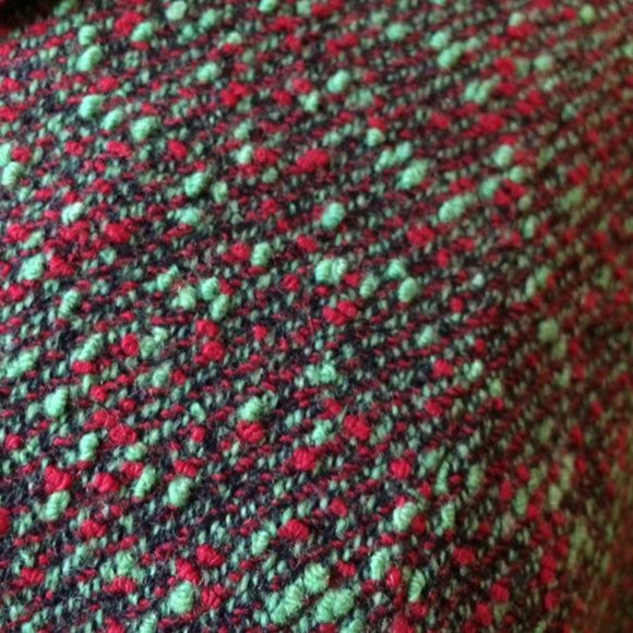 Vintage 2 PC. Tweed Suit, Red, Green, Black - Picture 5 of 8